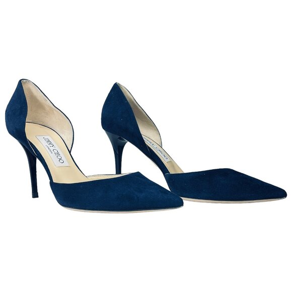 JIMMY CHOO Pointy Toe D'Orsay Addison Suede Stiletto Pumps - Picture 8 of 17